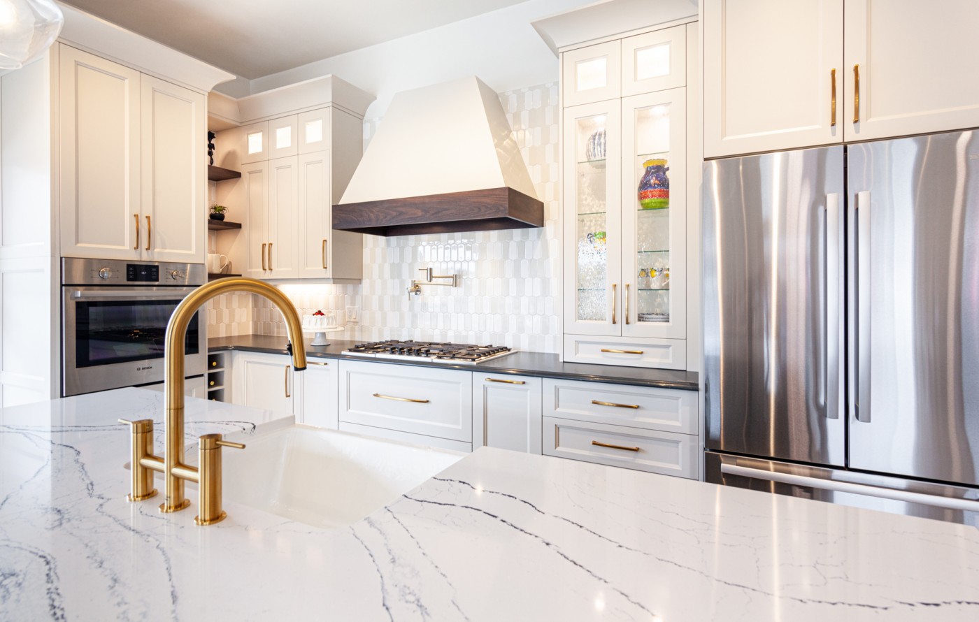 Kitchen cabinet installation in progress by Classic Kitchens & Design in Nanaimo
